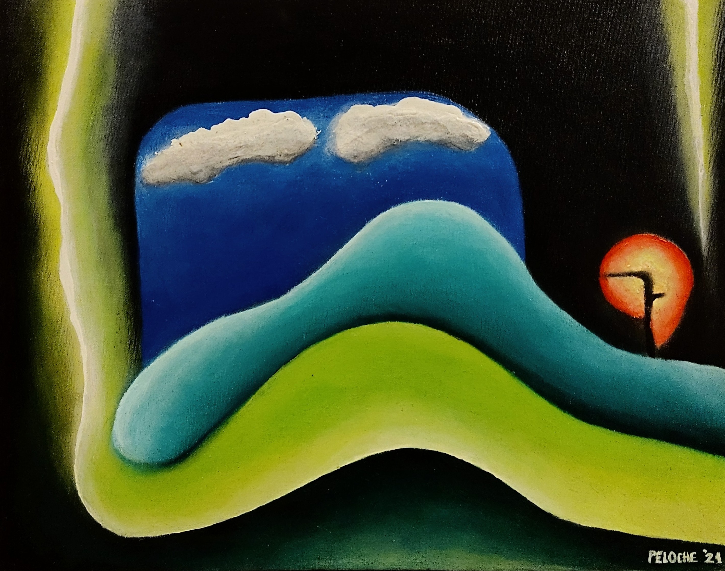 Pelo 40 x 50cm, acrilico